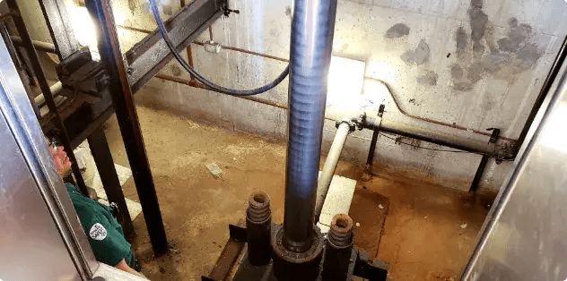 A lift ready for maintenance